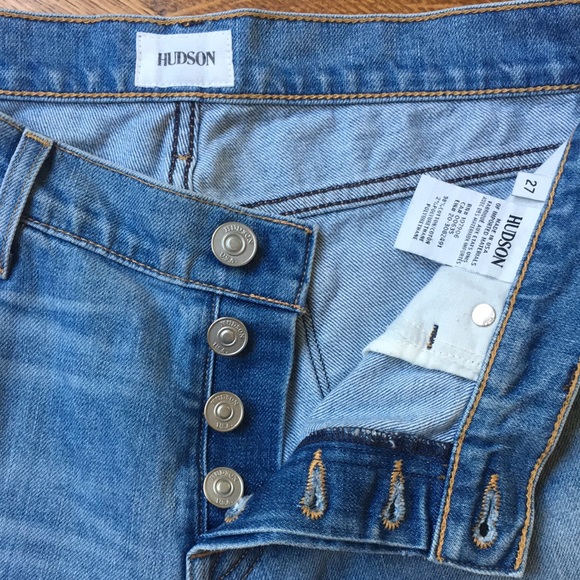 Hudson Riley crop relaxed straight fit jeans - Picture 5 of 12